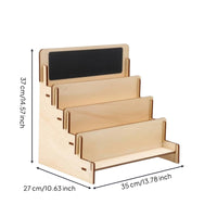 Stepped Tiered Display Rack with Writing Board Easy to Assemble Greeting Card Display Rack Compact Greeting Card Holder Versatile for Teachers, Craft Fairs