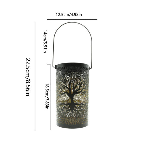 Projection Lantern Waterproof Hollow Cylinder Lantern Decorative Lighting