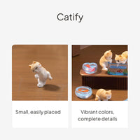 Resin mini cat figurines for fish bowl or desktop decoration