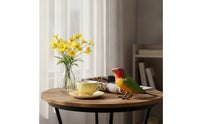 Parrot Figurine Tabletop Bird Ornament Parrot Statue Static Bird Sculpture Painted for Collectors, Desk, Shelf