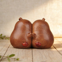 Interlocked Duck Sculpture Artisan-Made Decor Long-Lasting for Desk