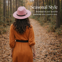 Fedora Hats for Women and Men with Removable Band, Polyester Felt Sun for Beach and Travel, Classic Flat Design, Adults