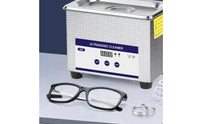 Ultrasonic Cleaner with Basket and Numeric Display Stainless Steel Digital Ultrasonic Cleaner Compact Cleaning Machine for Jewelers, Home, Workshops