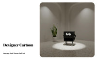 Robot-Shaped Nightstand Long-Legged Bedside Table Narrow silhouette for children, Teens