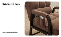 Manual Recliner High-Rear Section Support Adjustable Recliner with Footstool Er Adjust Nomic Design Padded Cushioning