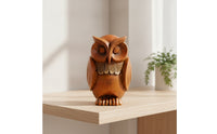 Owl Figurine Tabletop Owl Statue Whimsical for Bookshelf, Office Desk