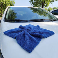 Ultrasonic Heat-Cut Microfibre Towel, 40cm x 40cm Microfiber Cloths for Car Detailing, 350 GSM Absorbency Quick-Dry Microfibre Towel