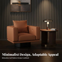 Scalloped Back Armchair Modern Design Single Sofa Minimalist Aesthetic Ergonomic Backrest for Adults, Renters, Office, Clubhouse