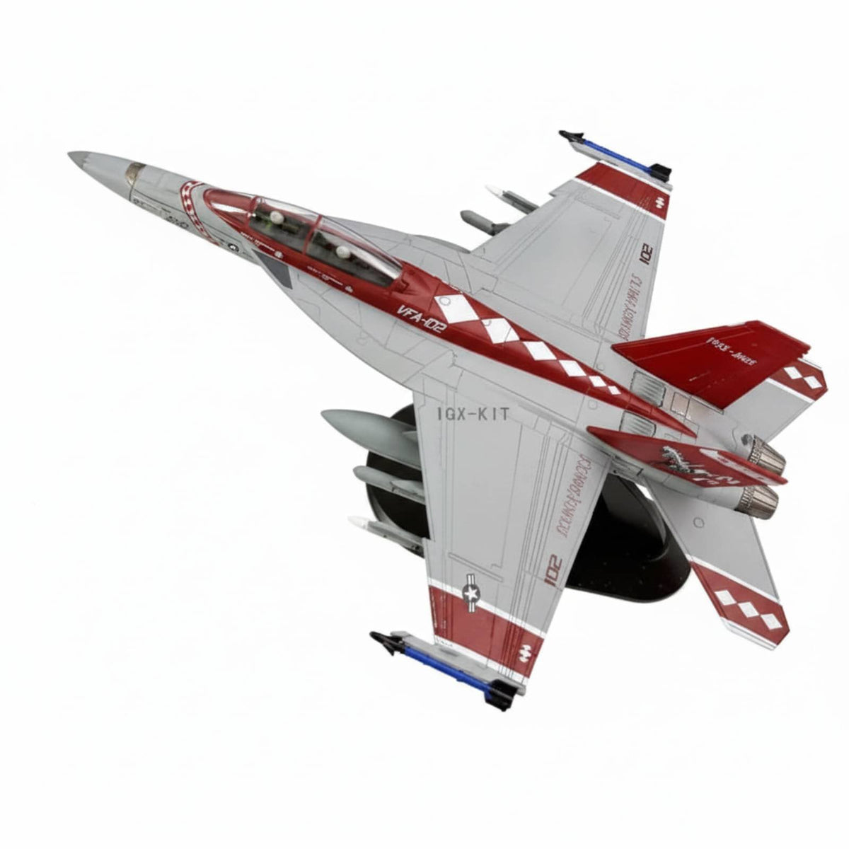 1/100 Scale Fighter Jet Model No Assembly Required Fighter Jet Display Model with Stand Collector Quality Metal Aircraft for Office Decor