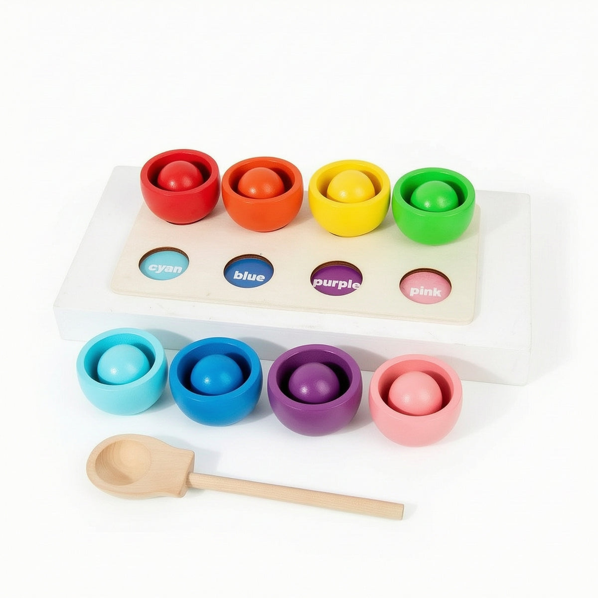 Child-Centered Color Matching Toy with Cups Cognitive Color Sorting Balls Educational Balls in Cups Interactive for Preschoolers