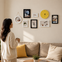 Plastic Picture Frame, Photo Frame, Photo Frame. Stylish Wall Decor, Compatible with Multiple Irregular Sizes (5/7/10 inches). For Newlyweds' Living Room Interior.
