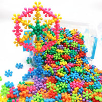 DIY Snowflake Building Blocks Educational Flower Shaped Connecting Toy Rotatable for Toddlers
