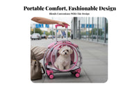 versatile dome opening Pet Trolley Multiple Ventilation Holes for veterinary clinic Visits