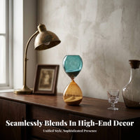 Modern Glass Golden Yellow Glass Sand Timer Conversation Piece