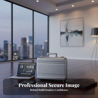 Locking Aluminum Briefcase Combination Lock Aluminum Attache Case Sturdy Shell