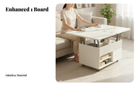 Lifttabletop Table Multiversatile Living Room Furniture Space-Saving Storage Unit for Renters, Homeowners, Small Areas, Lounge Area, Home Office