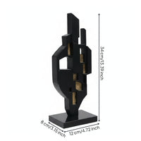 Abstract Sculpture Luxury Sculpture with Base Bold Abstract Statue for Bookshelf