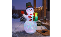 Inflatable Snowman with Lights Built-in LED Light Christmas Snowman Inflatable Holiday Decor Illuminated Bright for Yard, Garden