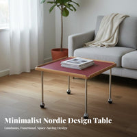 Iridescent Pedestal Table Nordic Design Home Furniture Space-Saving for Renters