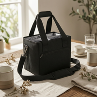 4-Cup Drink Carrier Detachable Shoulder Strap Cup Carrier Bag Top Handles