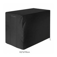 Dustproof Waterproof Dust Cover Sun Protection Outdoor Table Cover Drawstring Closure Patio Furniture Protector Windproof for Balcony, Garden