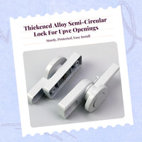 Sliding panel lock, cream arch lock, security panel latch, push-pull PVC panel handle, easy installation for home, office, balcony.