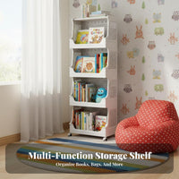 Rolling Book Cart adaptable Use Multi-Tier Book Cart Space-Saving for Librarians