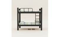 Metal Bunk Bed Heavy-Duty Bunk Bed with Mattress Space-Saving Furniture for Students, Teens, Shared Bedrooms, Dorm Rooms, Residential Accommodations