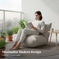 Asymmetrical Upholstered Armchair Nordic Aesthetic Lounge Chair Statement Piece Ergonomic Comfort for Readers, Homeowners