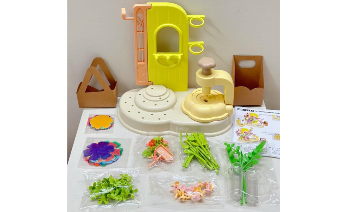 Floral Press Playset Great Gift Idea DIY Flower Bouquet Craft Kit Creative Fun Kids' Floral Arrangement Set for Classroom Projects