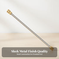 Threaded Ends Pressure Washer Extension Wand Slim 40 Cm Extension Wand Brass-Colored Stainless Steel Lance