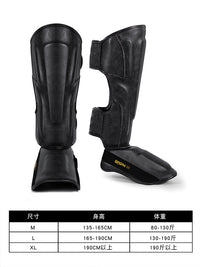 Professional Muay Thai Shin Guards with Instep Protection