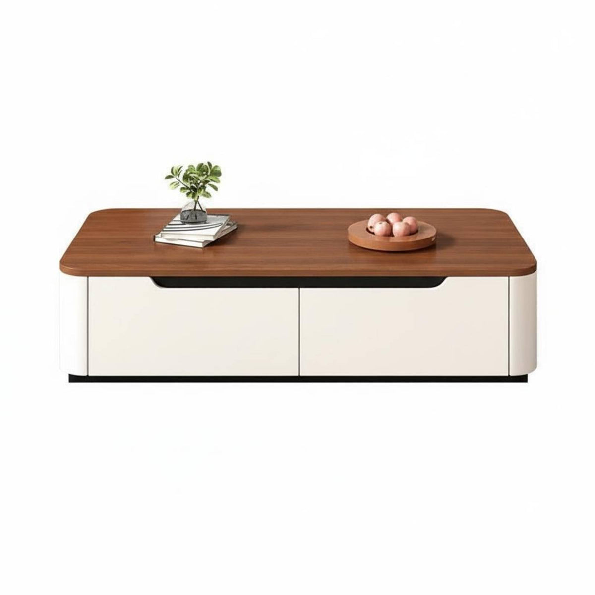 TV Stand and Coffee Table Set Construction Media Console and Center Table Set Scratch-Resistant Modern Entertainment Furniture