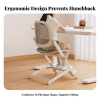 Adjustable Splitspine support child's Chair Rolling casters kids' Furniture Easy Assembly