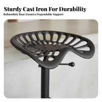 Adjustable Saddle Stool Utilitarian Aesthetic Backless Saddle Stool Vintage Design With Footrest for Bar Owners, Restaurant
