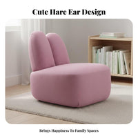 hareShaped kids' Sofa hare Ear Backrest Miniature Upholstered Armchair Cute creature Design Soft and Comfy for Girls, Playroom