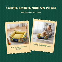 Cotton dog bed with removable cover