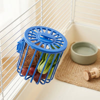 Hanging Bird Feeder Slotted Basket Fruit Holder for Birds, Foraging Toy and Cage Hanging Accessory for Cockatiel Parrot