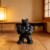 Nordic Style Muscle Bear Figurine Desk Decor