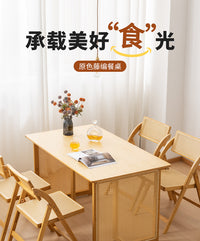 Bamboo and Rattan Dining Table with Chairs