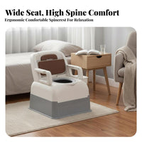 Bedside Potty Chair With Armrests Portable Toilet Sturdy and Stable Easy to Clean for Post-Surgery Patients, Attentiongivers