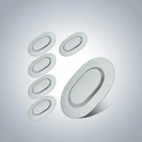 6 Pieces Oval Trunk Floor Drain Plug Metal Trunk Drain Hole Cover Matte Stamped for Car Owners, Mechanics