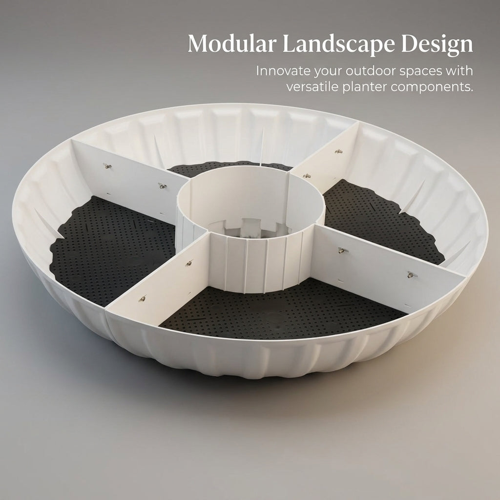 Plastic Outdoor Planters Set 500mm Diameter, Large Planters for Outdoor Plants Indoor Plants, Vertical Planting Pot for Gardeners