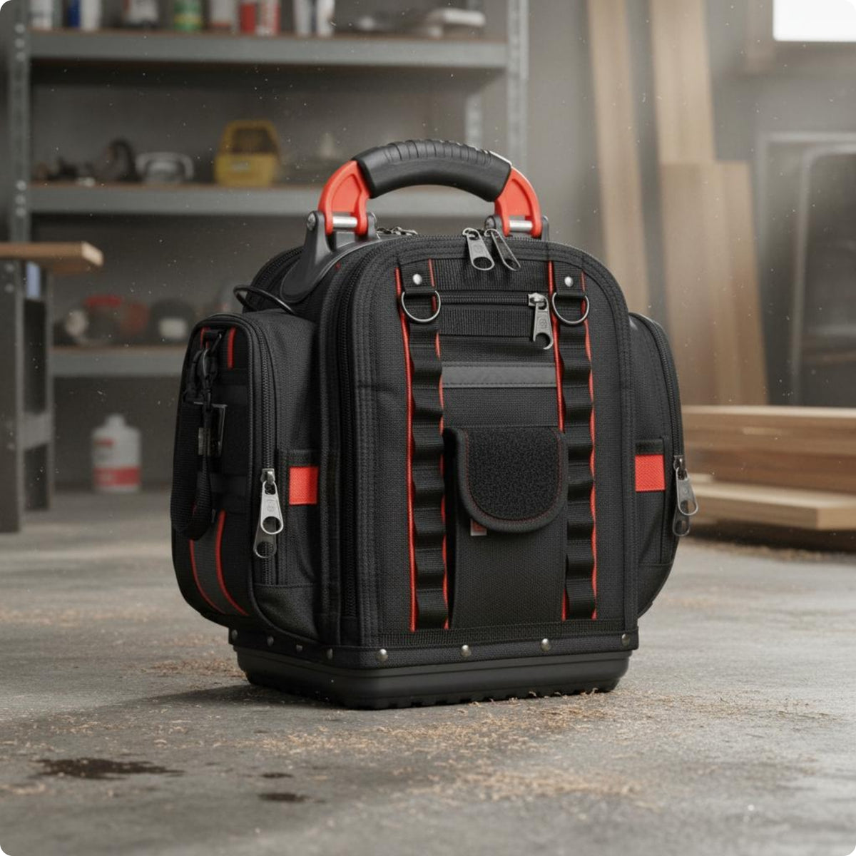 Heavy Duty Tool Backpack Portable Tool Bag Large Capacity Work Equipment for Workers, Workshop