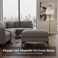 Low Upholstered Sitting Pier Multi-Functional Footrest adaptable for Living Room