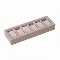 Watch Display Tray Gray Frame Watch Organizer Tray Rectangular for Countertop