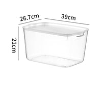 Storage Bin with Lid Transparent Plastic Box with Lid Lidded Organizer Box Slimline Transparent Storage Container Stackable