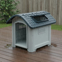 Plastic Dog House Easy to Clean Pet Furniture Sturdy for Rainy Weather
