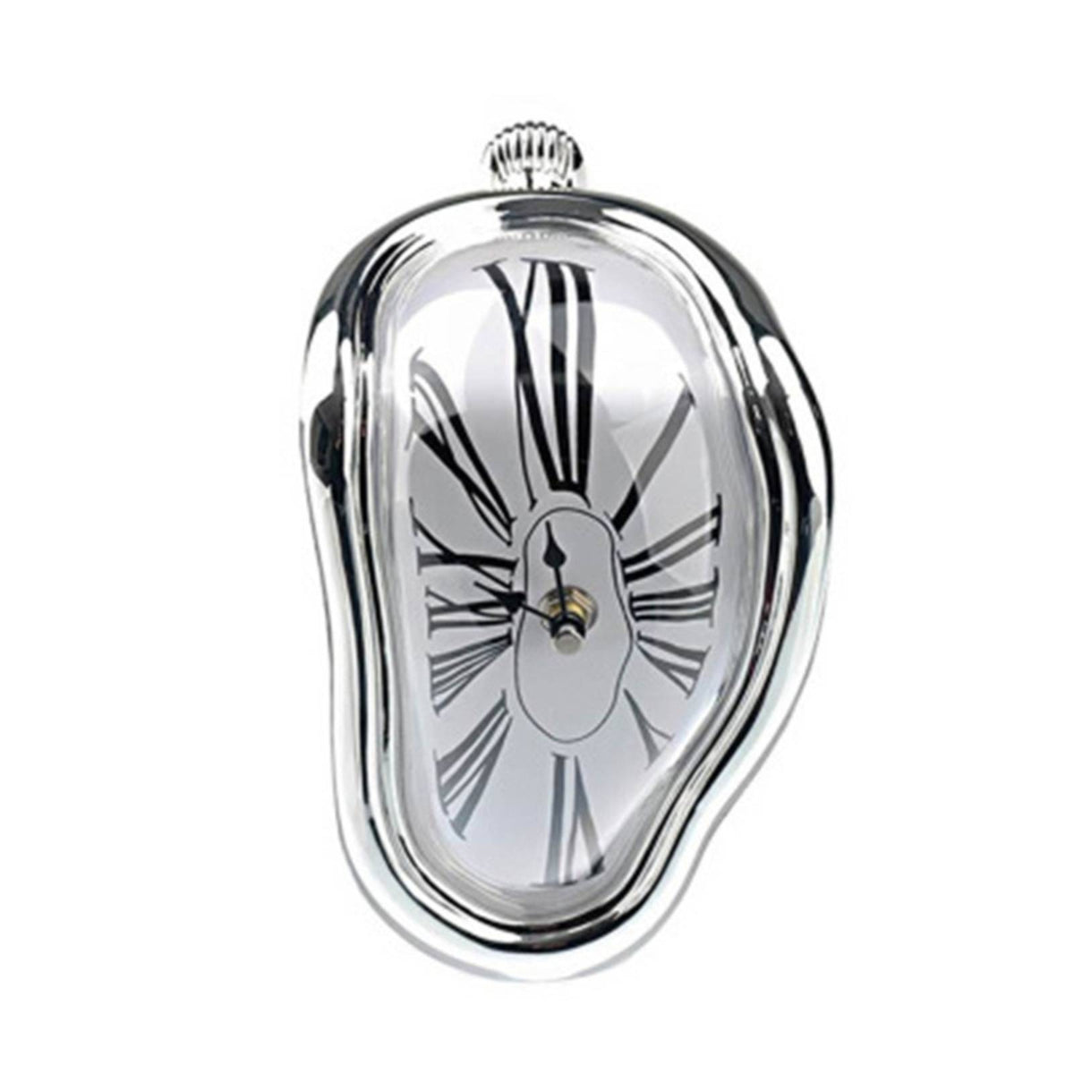Melting Clock Lightweight Distorted Clock Compact for Desk, Art Lovers, Students