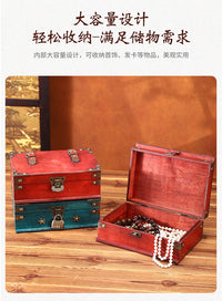 Vintage Wooden Storage Box for Home Organization and Decoration